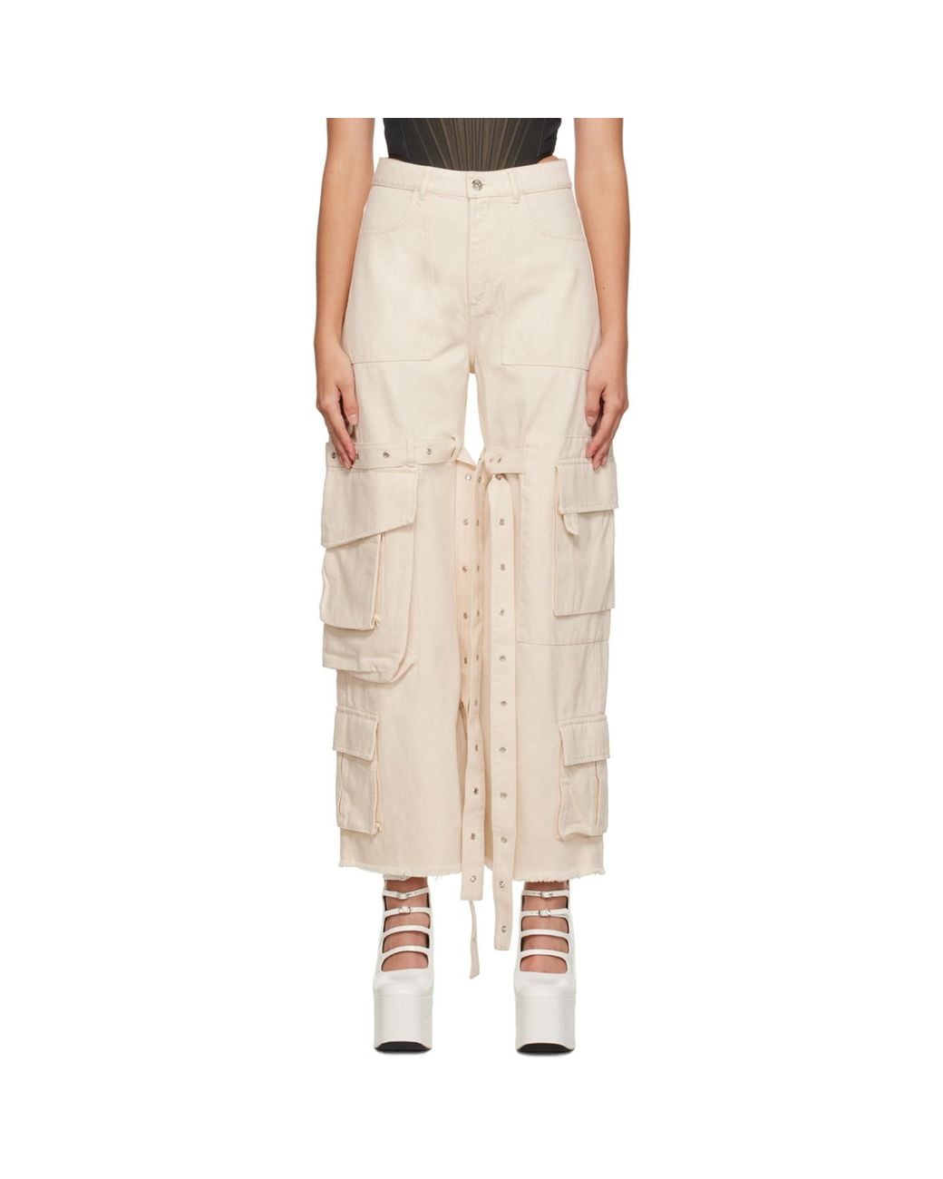 Marques'Almeida Natural Marques Almeida Multi-Pocket Jeans