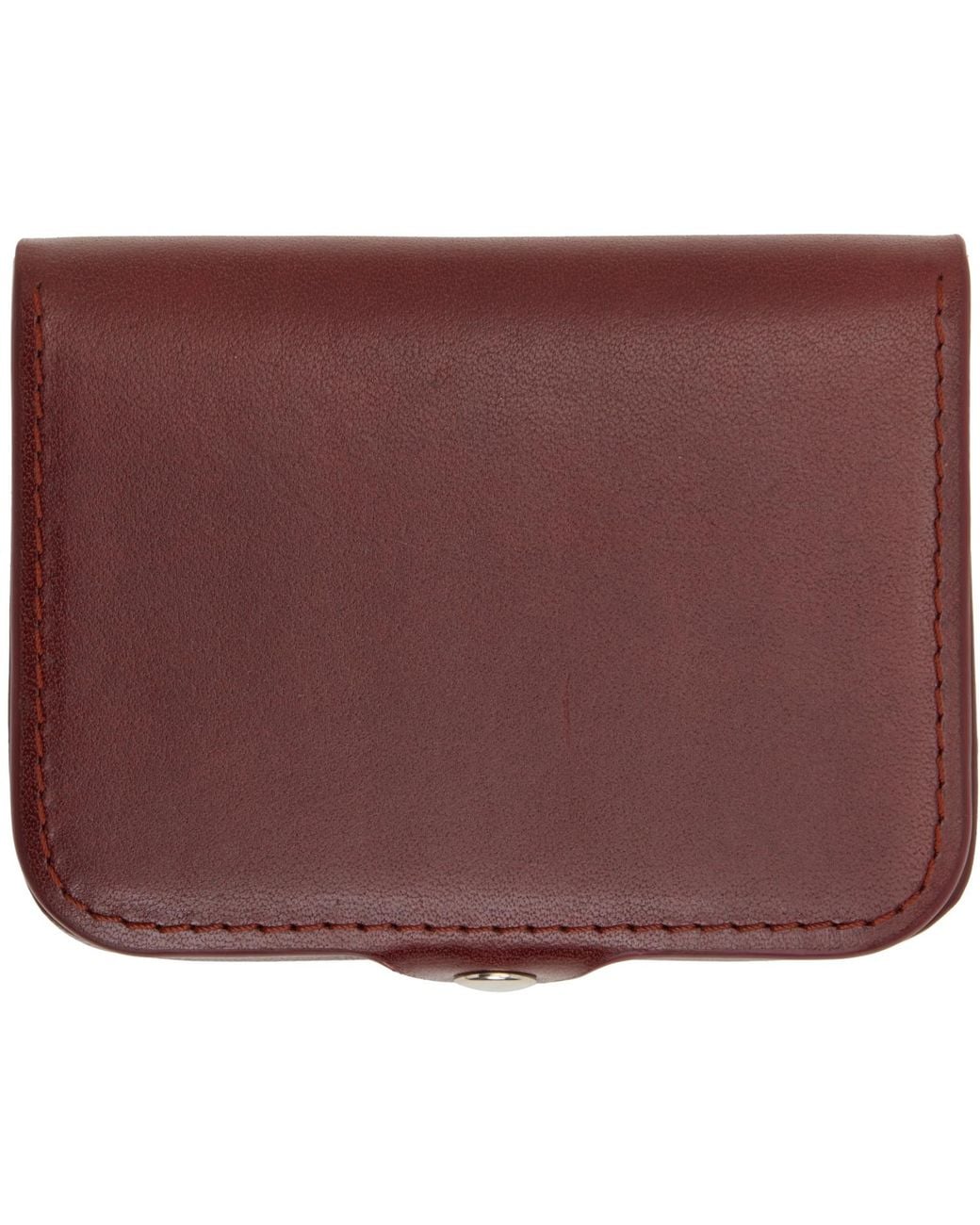 A.P.C. Brown Burgundy Josh Coin Pouch for men