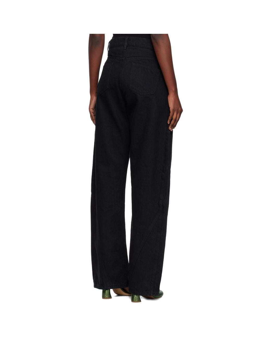 J.W. Anderson Black Twisted Workwear Jeans