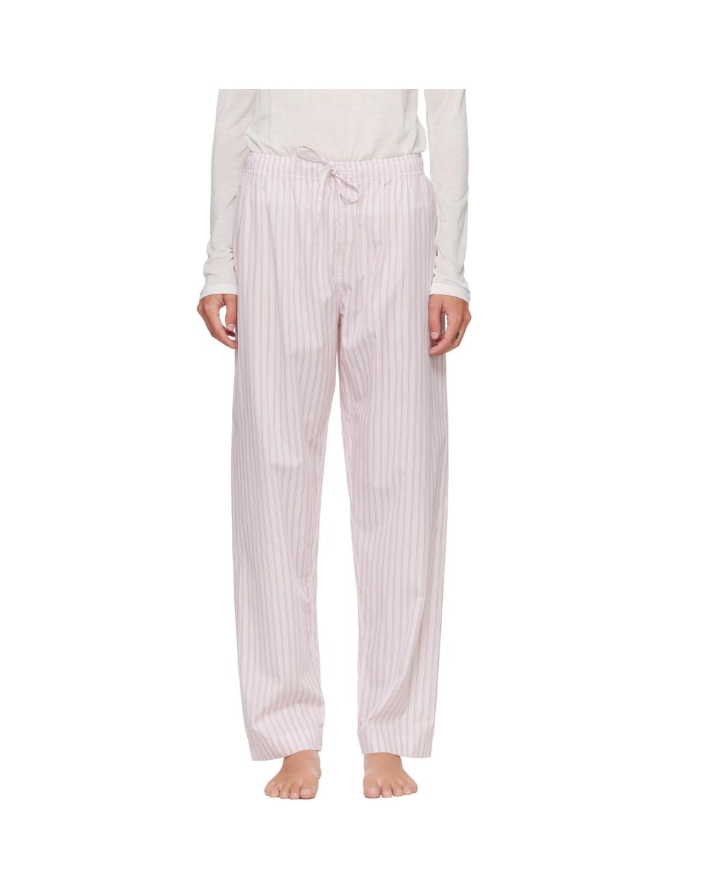 Tekla Pink Fine Twill Pyjama Pants