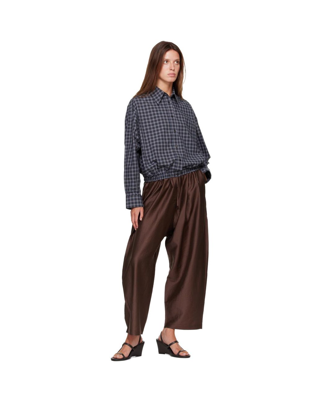 Cordera Blue Checked Bomber Shirt