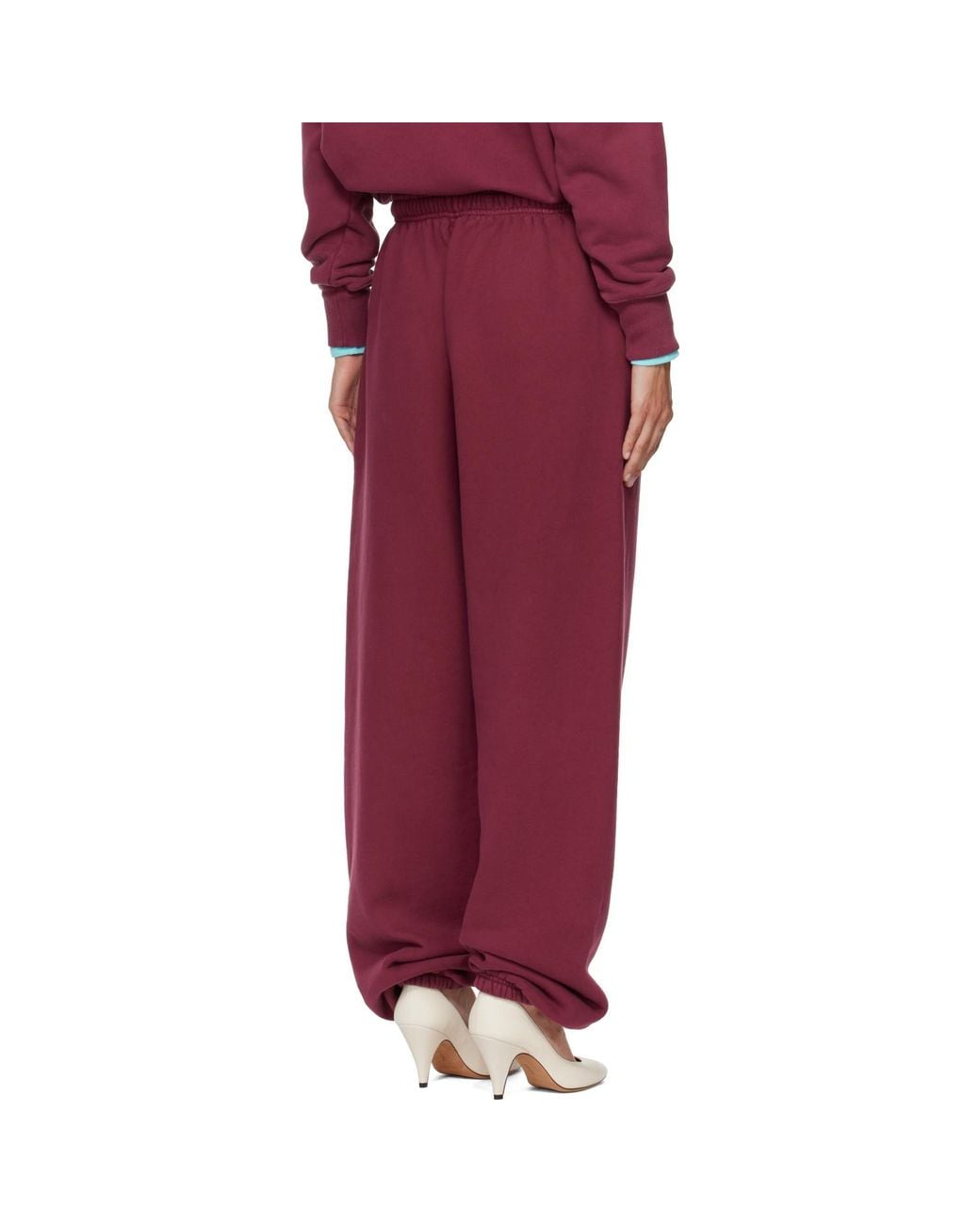 Willy Chavarria Red Burgundy 'Chavarria Fashion Services' Buffalo Sweatpants