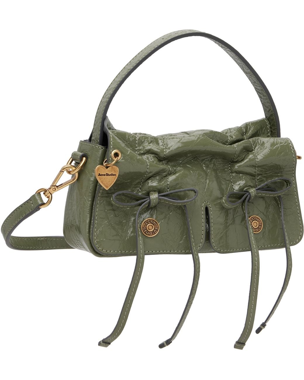 Acne Green Khaki Multipocket Micro Bag