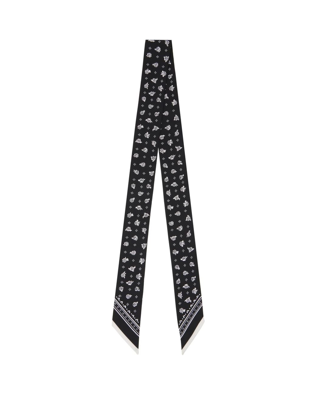Givenchy Black Bandana Bandeau Silk Scarf