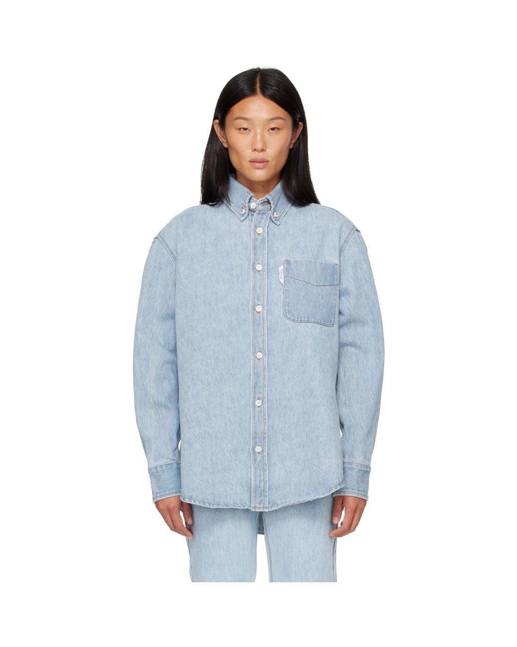 HOMMEGIRLS Blue Jeans Denim Shirt