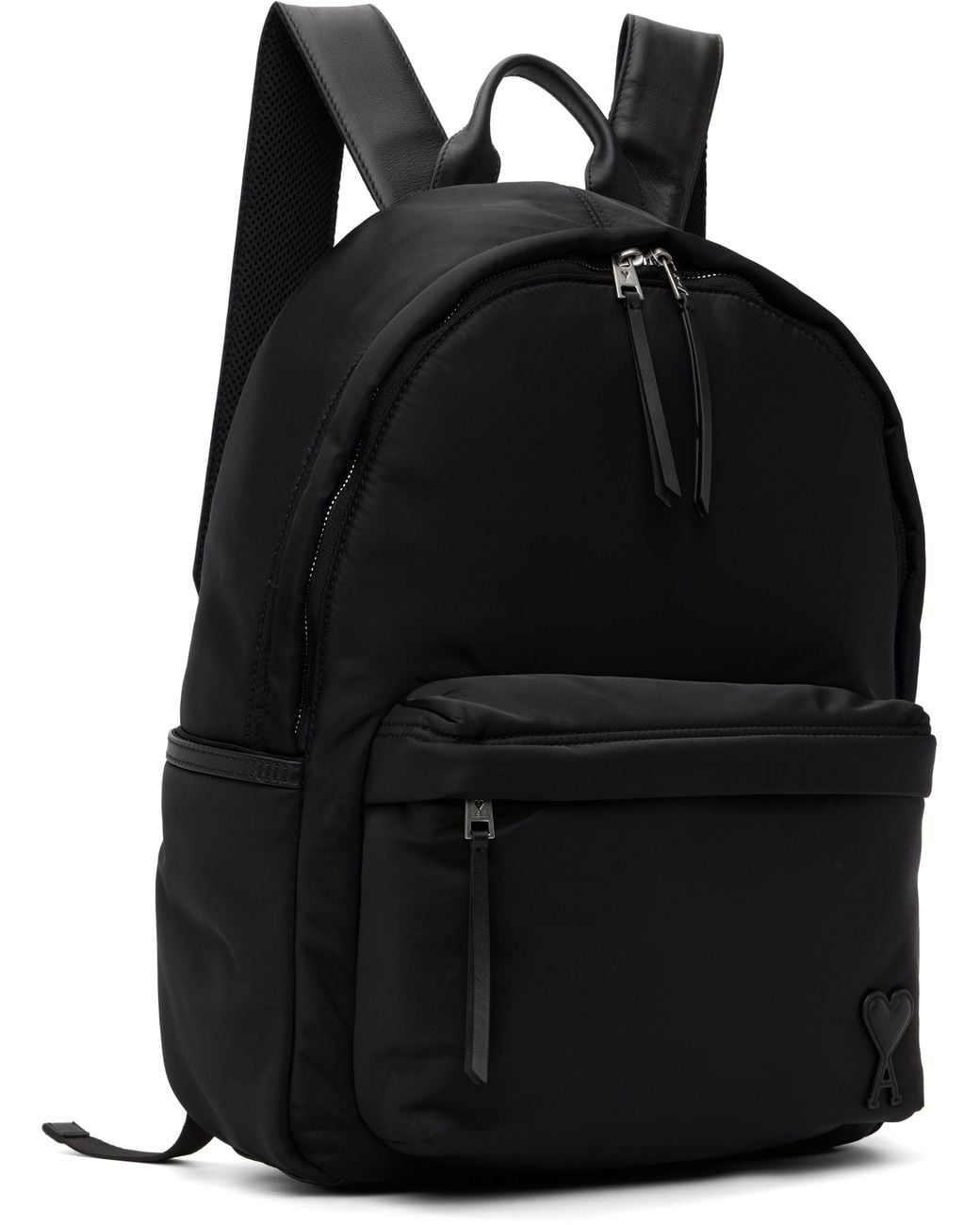 AMI Black Nylon Marcel Backpack for men