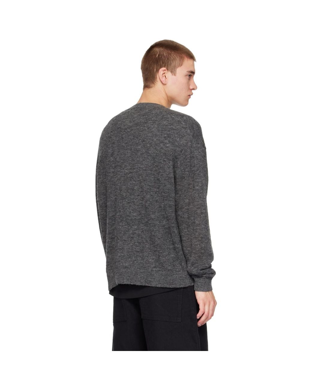 Studio Nicholson Gray Picco Knit Sweater for men
