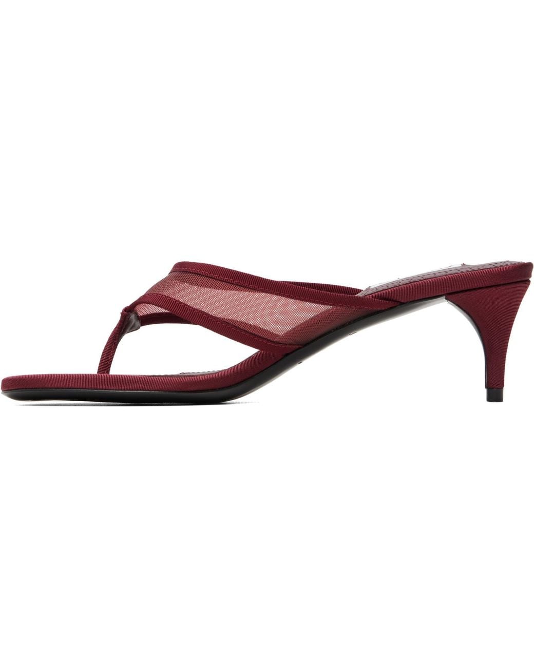 Alaïa Red Burgundy Infra 55 Heeled Sandals