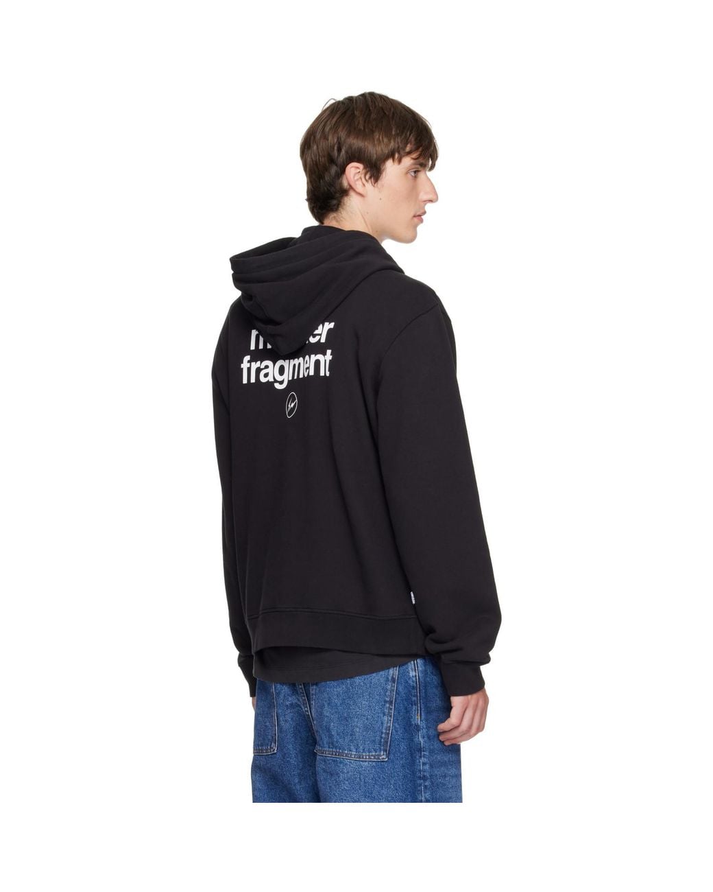 Moncler Genius Black Moncler X Fragment Logo Cotton Hoodie for men