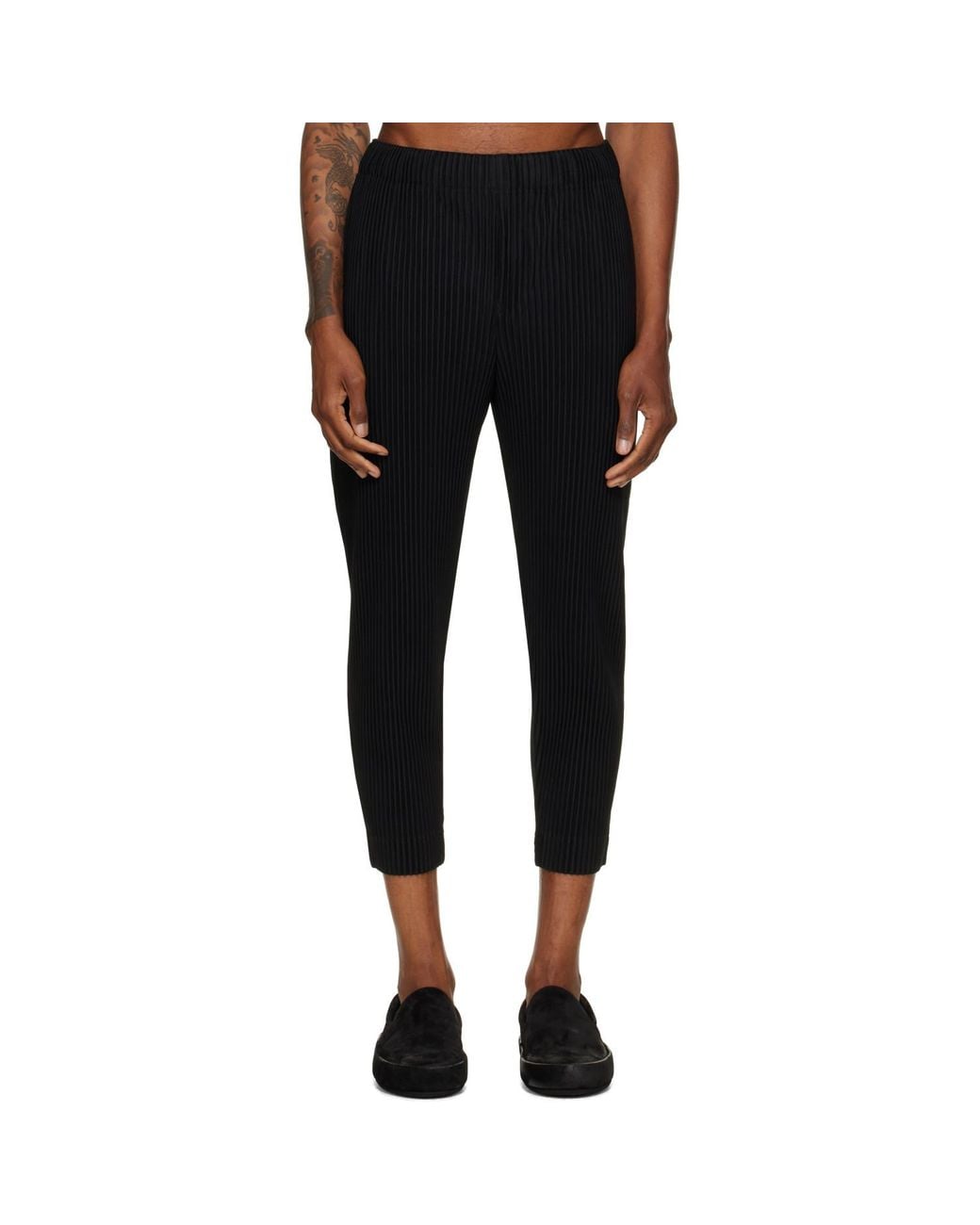Homme Plissé Issey Miyake Black Monthly Colors August Trousers for men