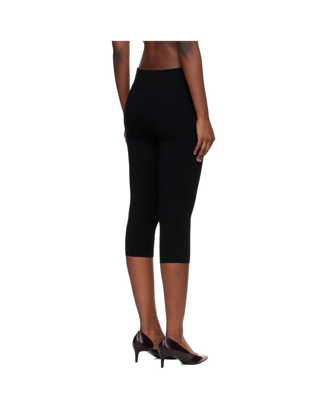 Totême Black Capri Knit Leggings