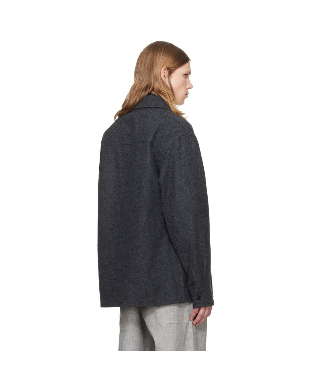 Jil Sander Black Outer Shirt Jacket for men