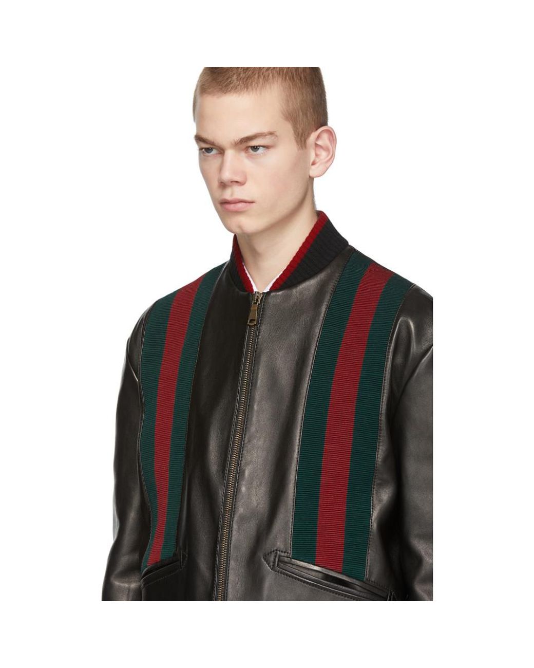 Gucci Leather Bomber Jacket Harrods FR | vlr.eng.br