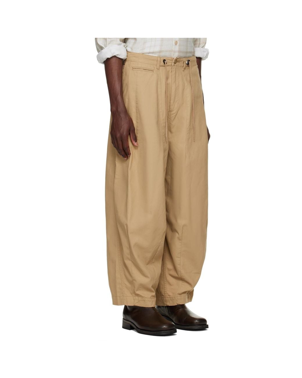 Needles Natural Khaki H.D. Military Trousers for men