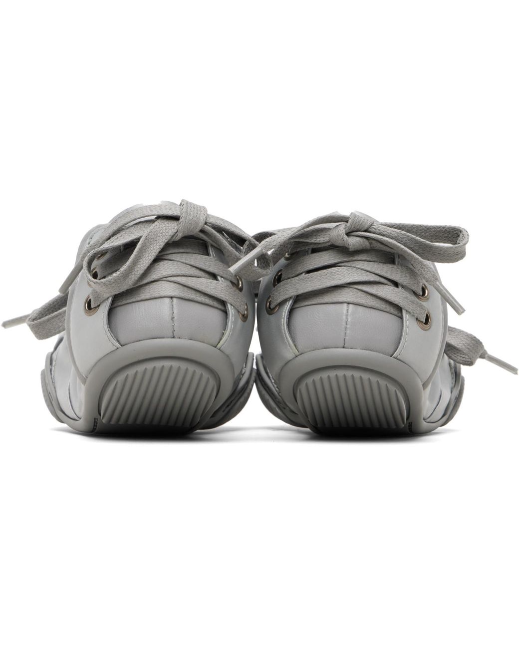 Acne Black Lace-Up Satin Sneakers