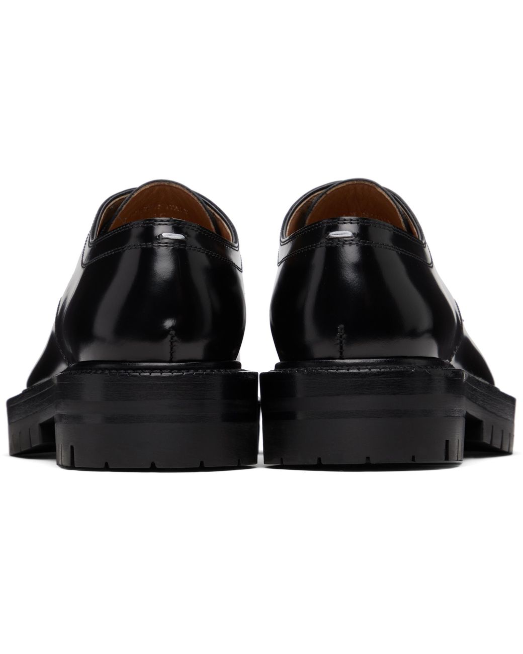 Maison Margiela Black Tabi Lace-Up Derbys