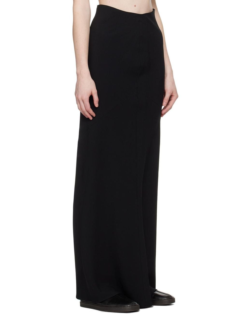 AMI バイアスカット マキシスカート Black