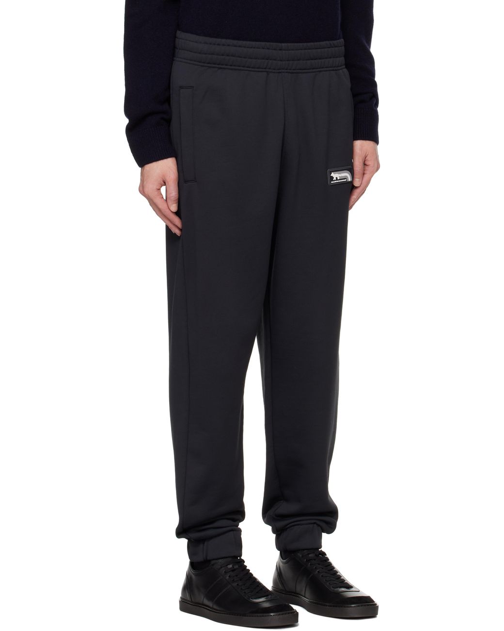 Maison Kitsune Flash Fox Sweatpants in Black for Men Lyst UK