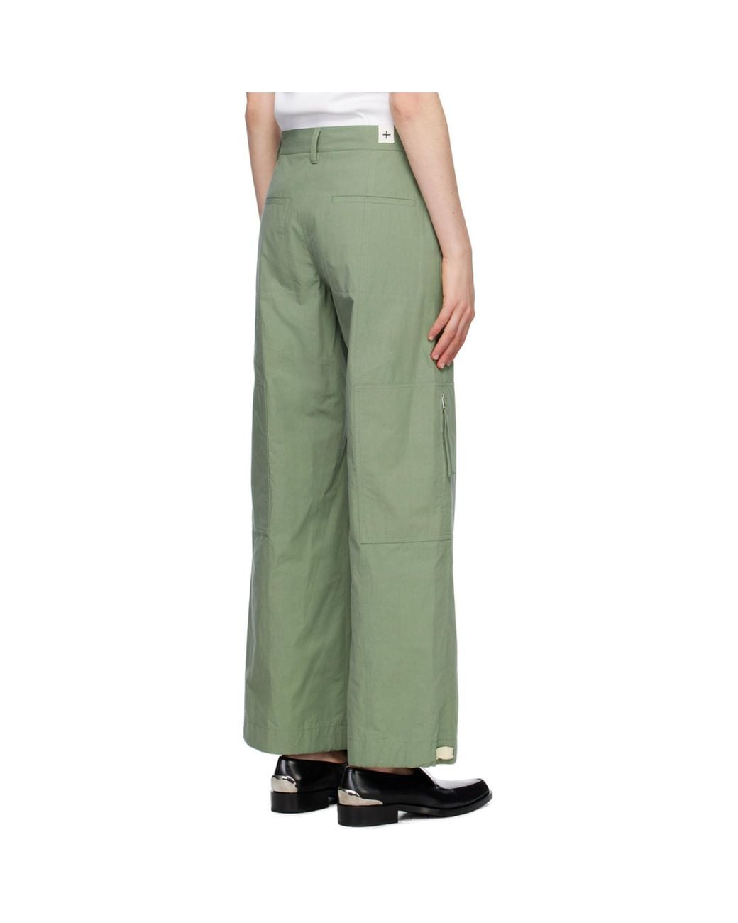 Jil Sander Green Zipper Pocket Casual Pants