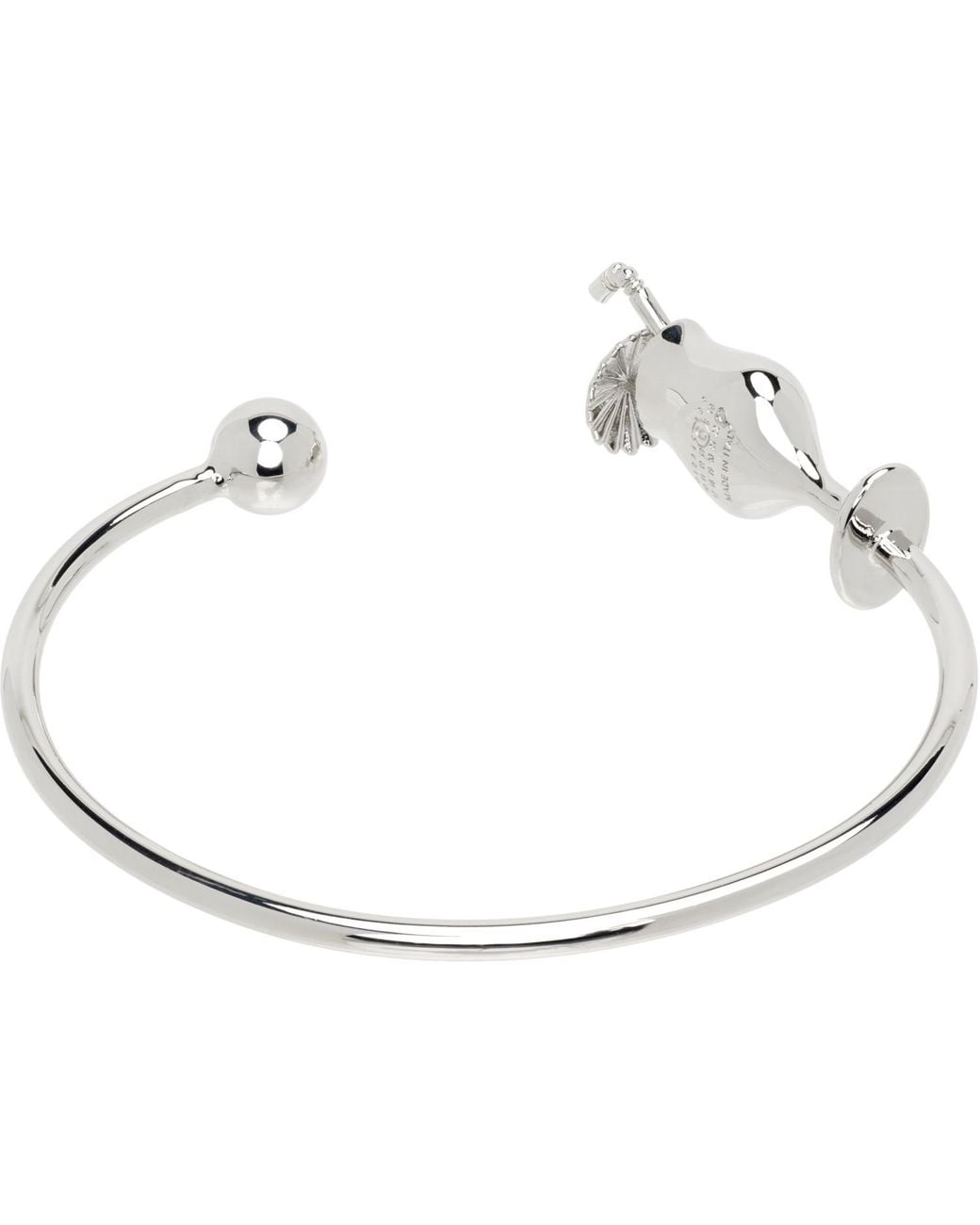 MM6 by Maison Margiela White Cocktail Cuff Bracelet for men