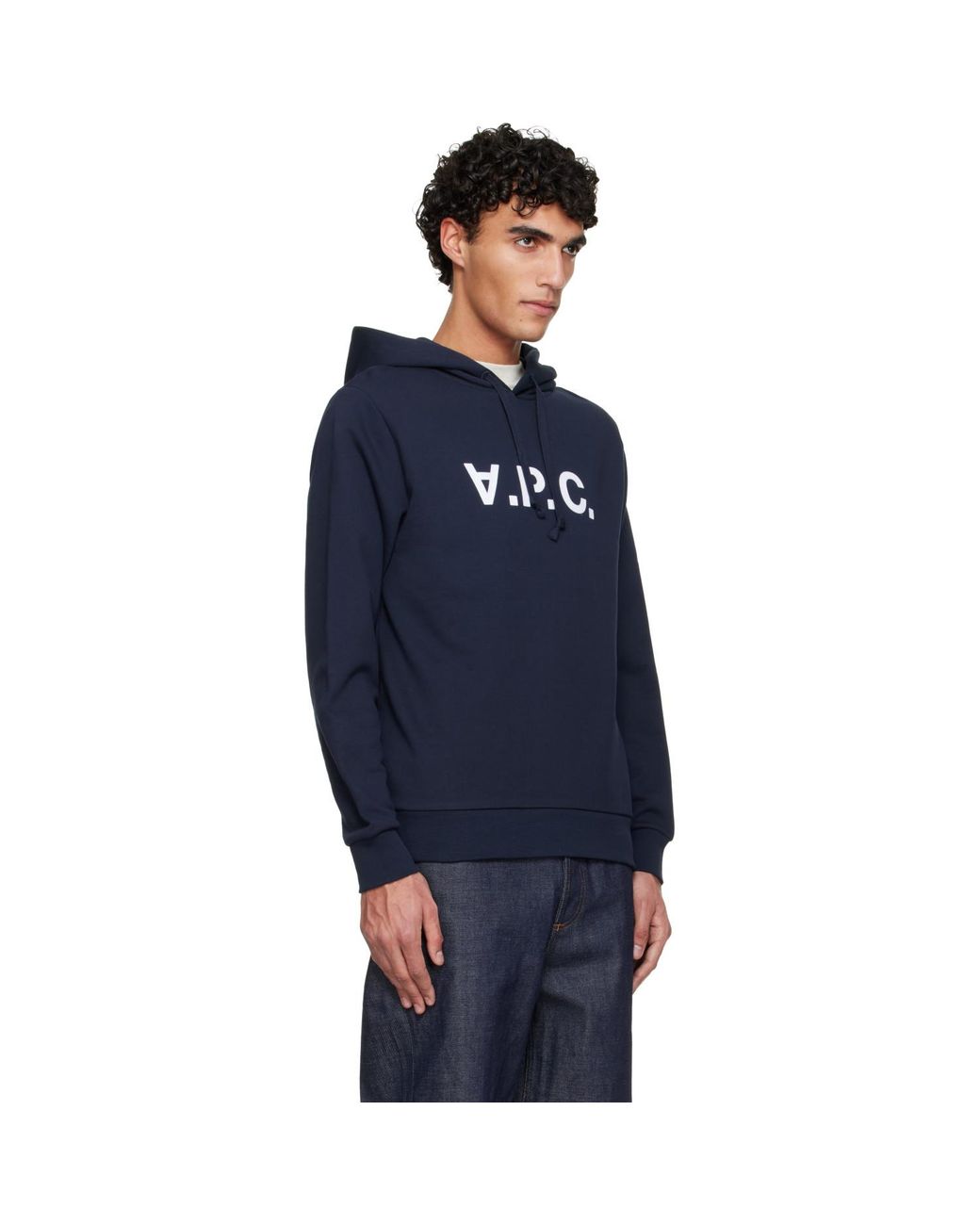 A.P.C. Blue Standard Grand 'Vpc' Hoodie for men