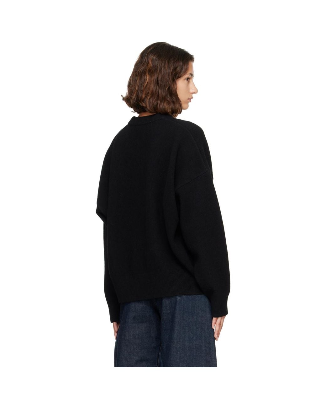 Rohe Black Classic Crewneck Sweater