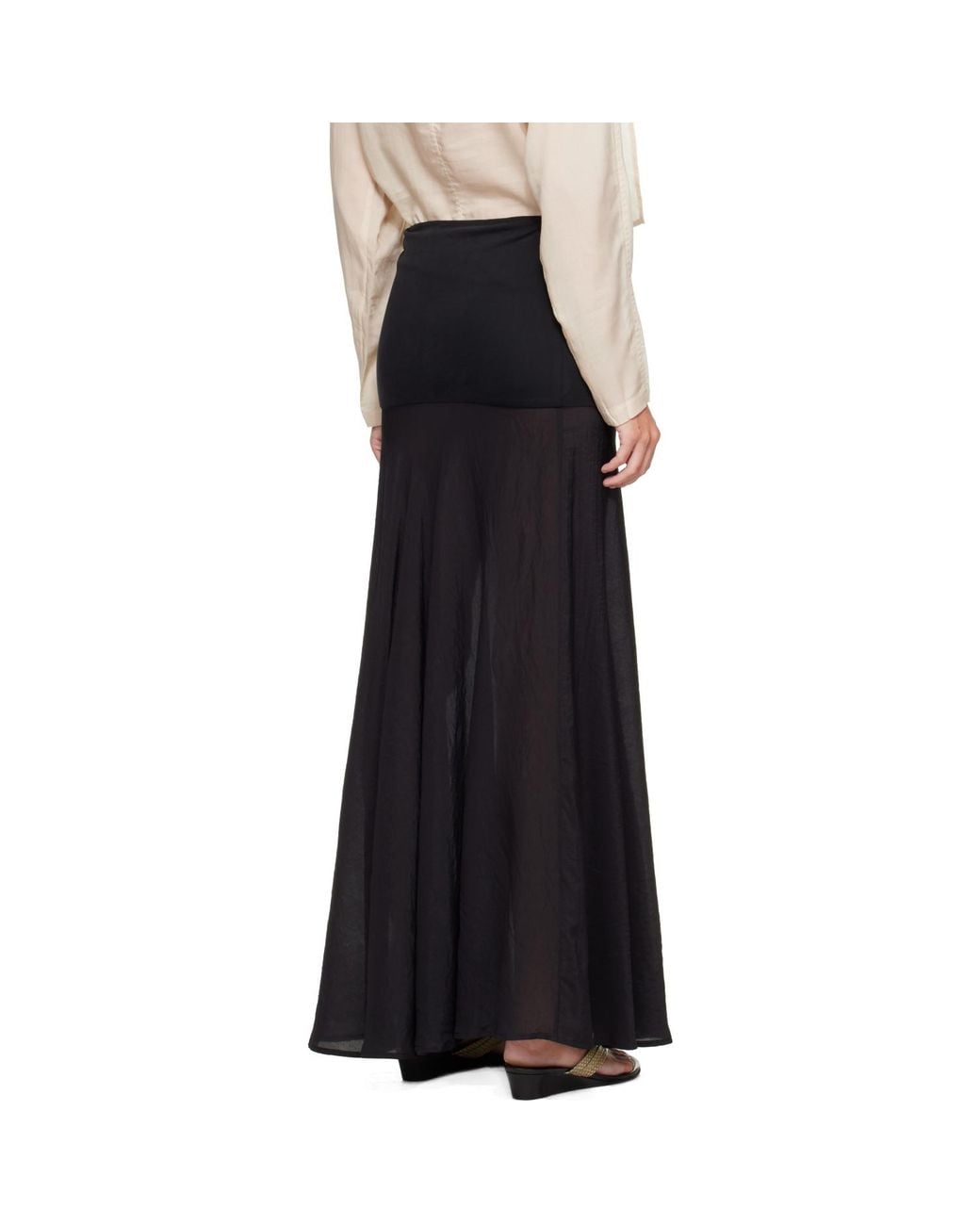 Belle Anna Black Jewel Maxi Skirt