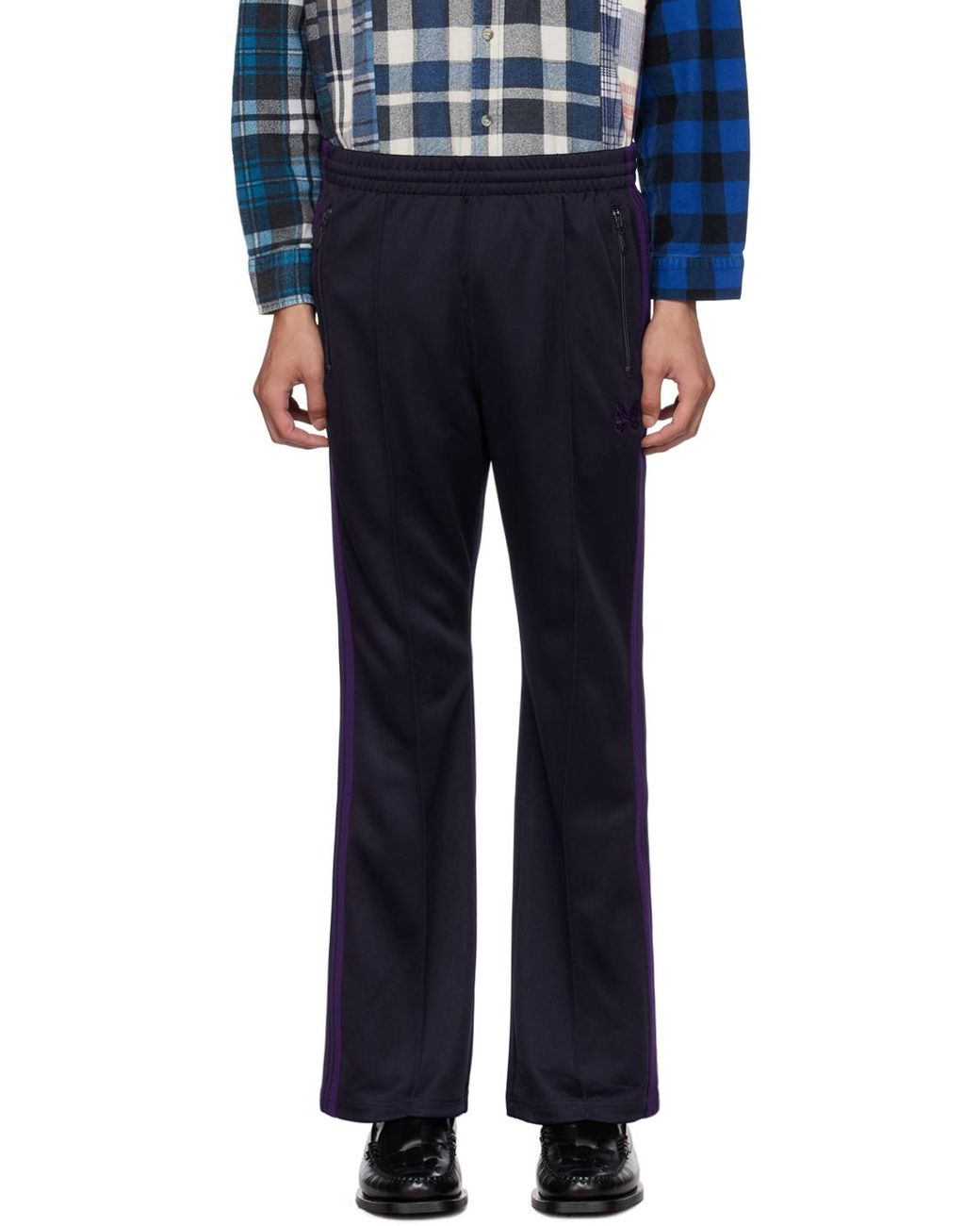 Needles Navy Drawstring Track Pants in Blue for Men Lyst Canada