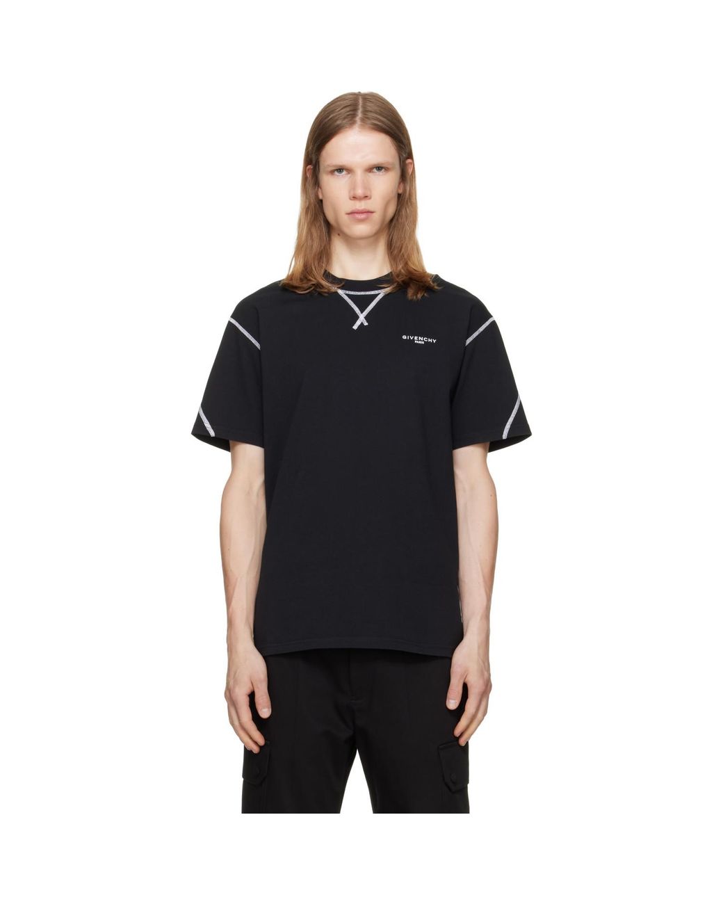 Givenchy Black Couture Seam T-Shirt for men