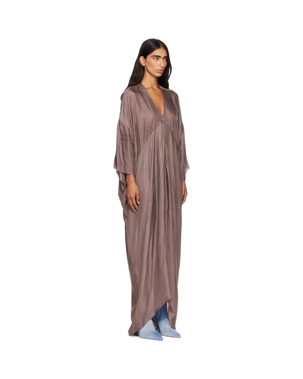 Rick Owens Brown Tower Tommykite Maxi Dress
