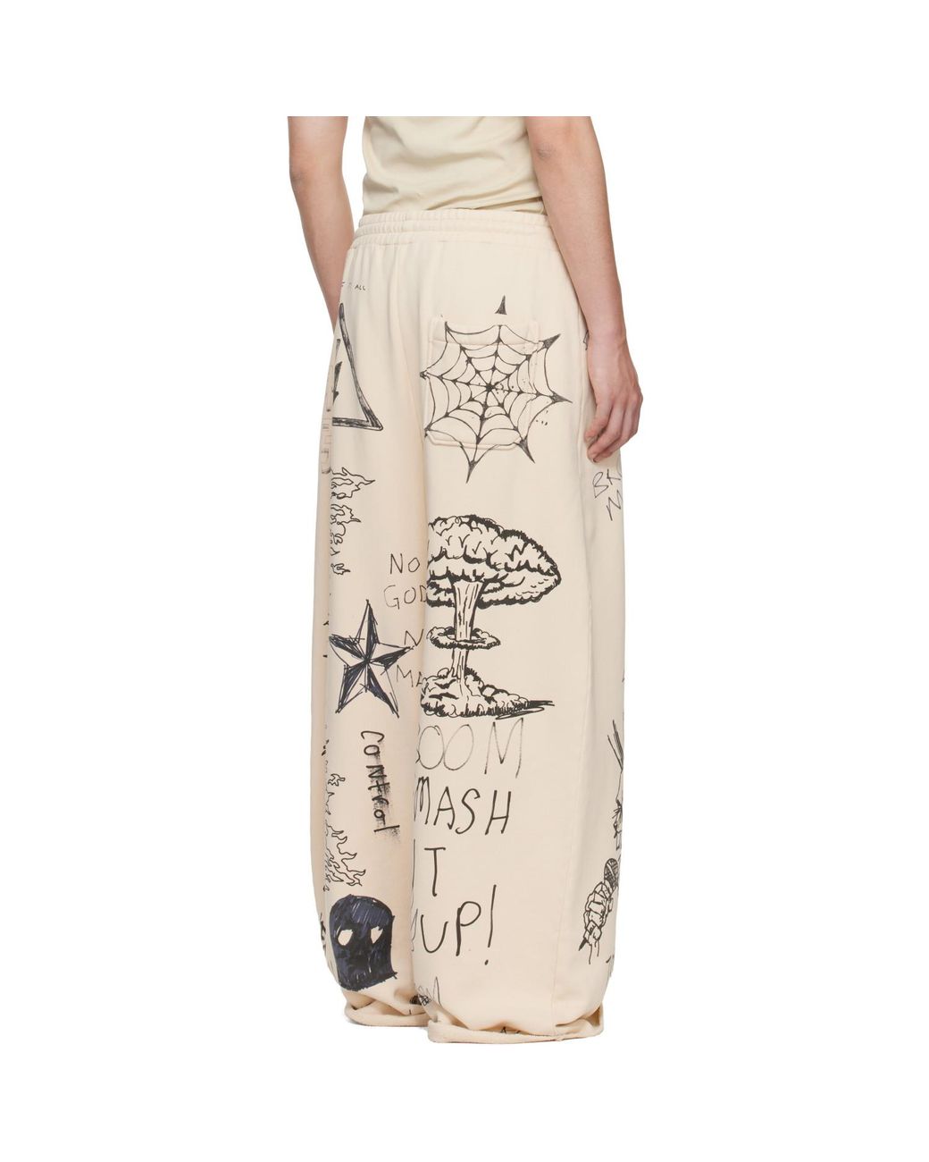Lu'u Dan Natural Off- Raw-Cut Bontan Sweatpants for men