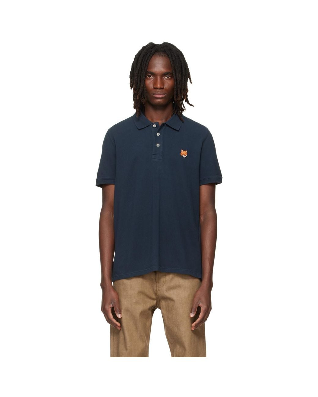 Maison Kitsuné Blue Fox Head Regular Polo for men