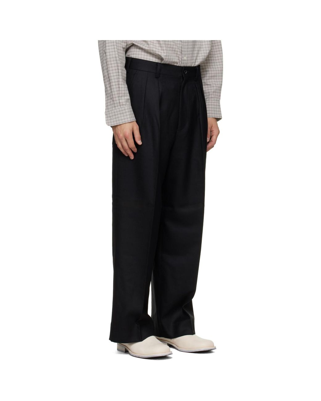 Comme des Garçons Black Trousers With Belt Loops for men