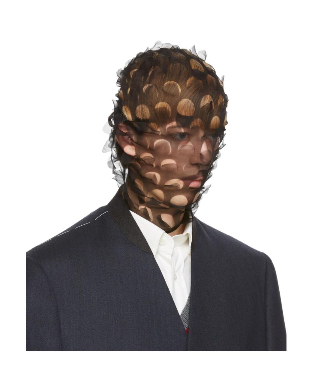 Maison Margiela シアー ブラック スキントップス シルク 変形 MAISON MARGIELA(メゾンマルジェラ) 14AW All Silk Fold Collar