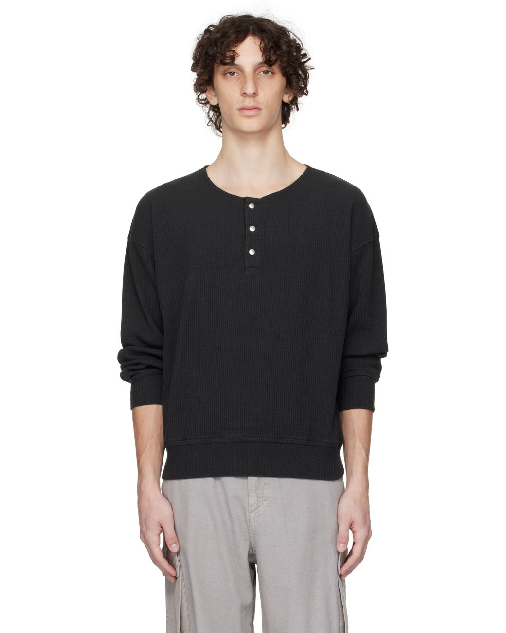 メンズ Our Legacy ブラック Ballon ヘンリーネック ブラック | Lyst