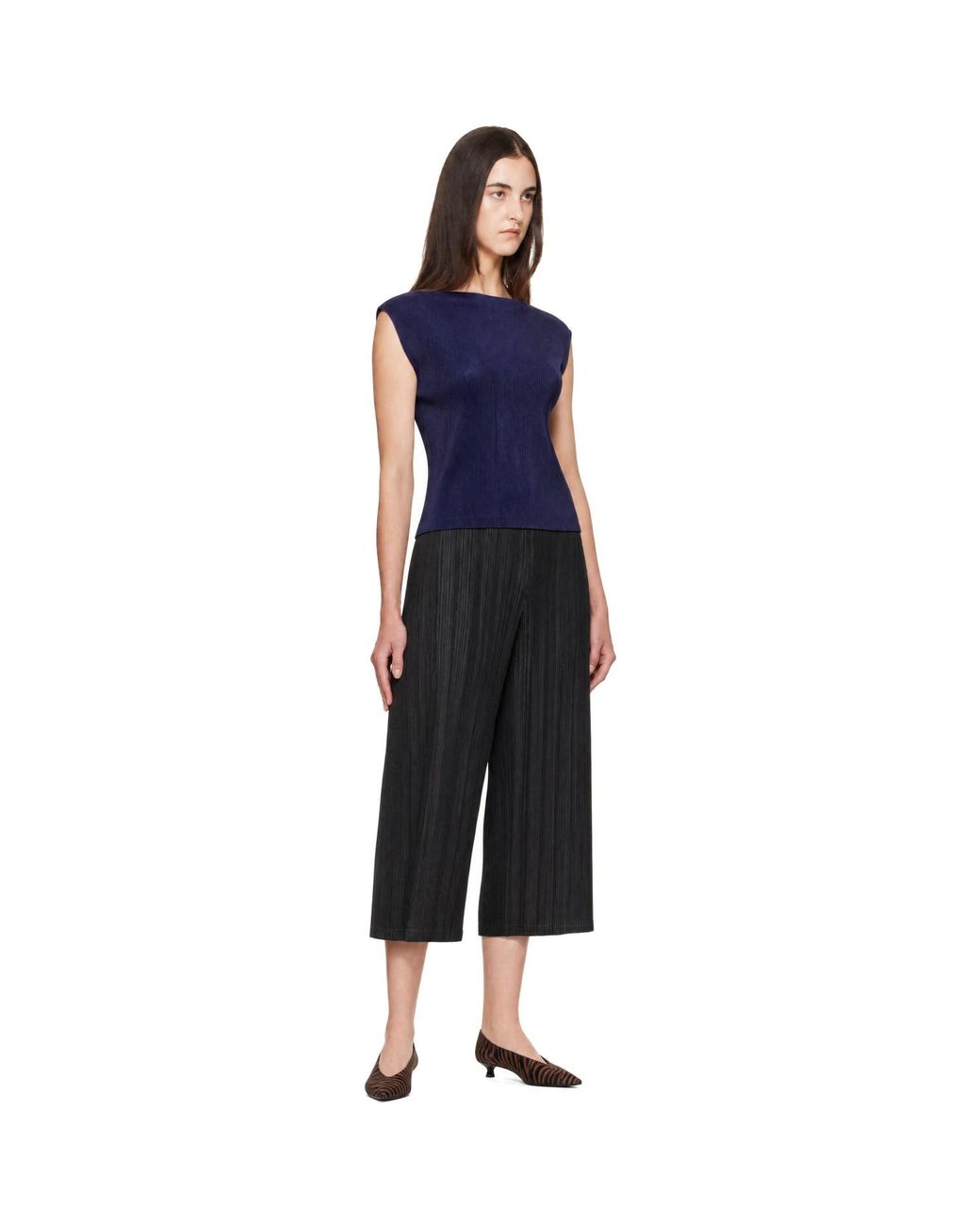 Pleats Please Issey Miyake Blue Mist September Top
