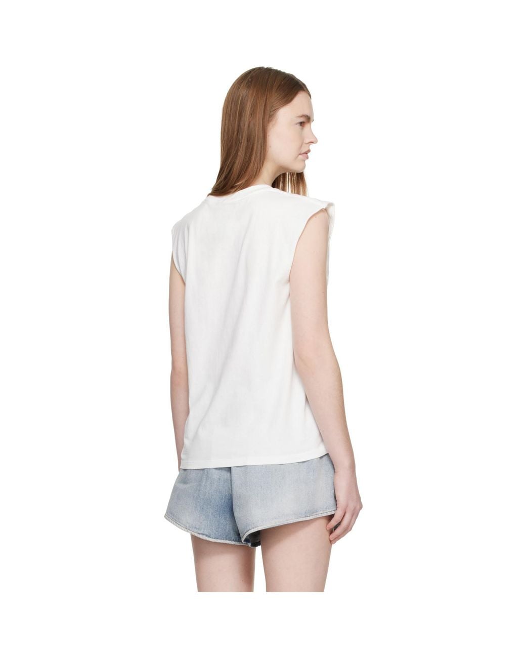 MM6 by Maison Margiela White Off- Tank Top