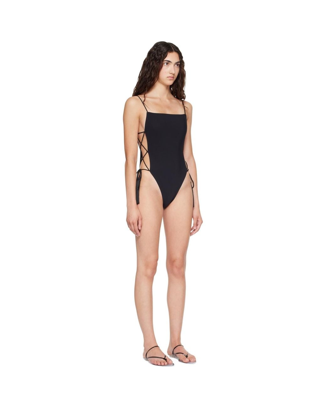 Alaïa Blue Tassel Swimsuit