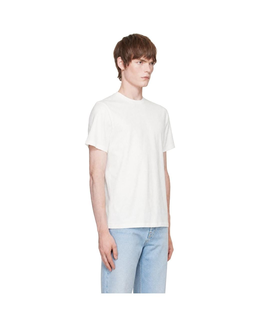 Studio Nicholson White Off- Bric T-Shirt for men