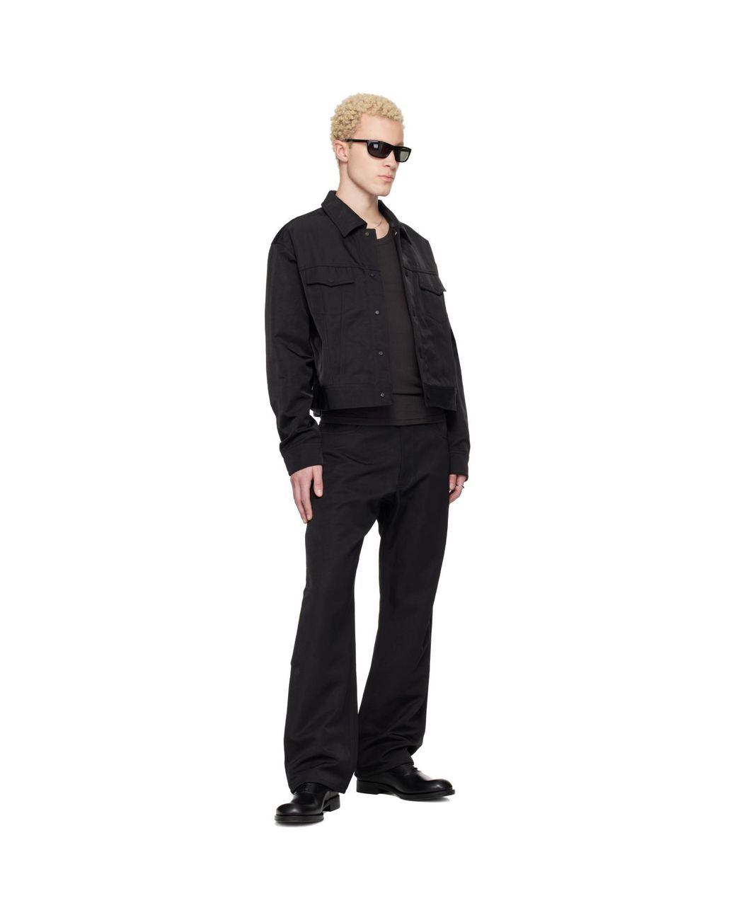 Fear Of God Black Textured Nylon Trucker Jacket for men