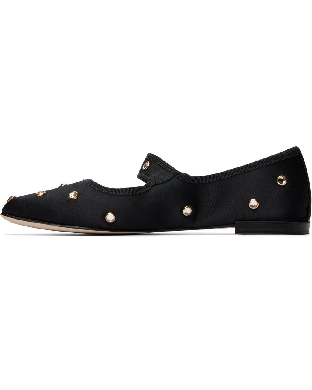 Repetto Black Georgia Mary Jane Square-Toe Ballerina Flats