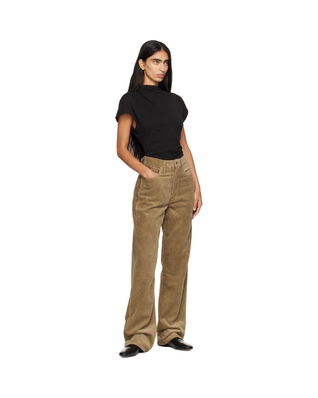 Agolde Brown Khaki Vintage Loose Jeans