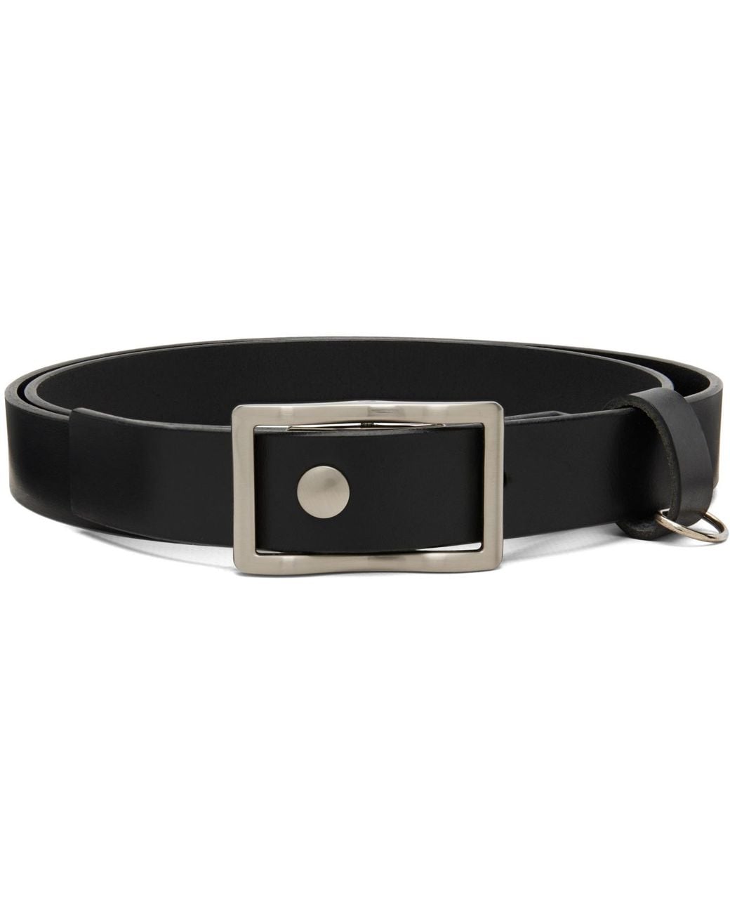Song For The Mute Black Leather Belt for men