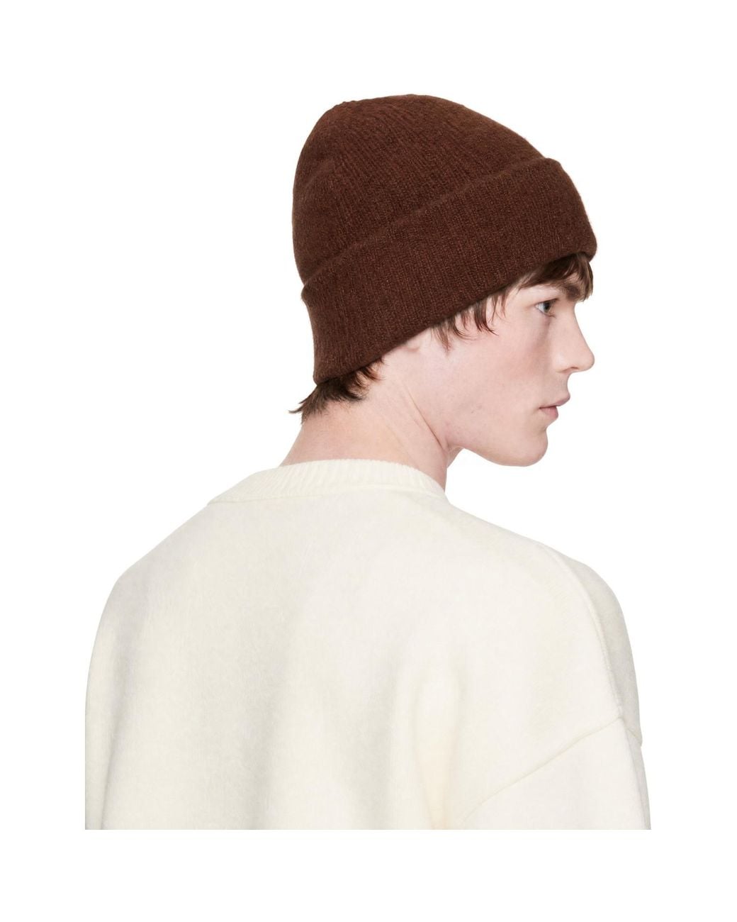 AMI Green Alpaca Ami De Coeur Beanie for men