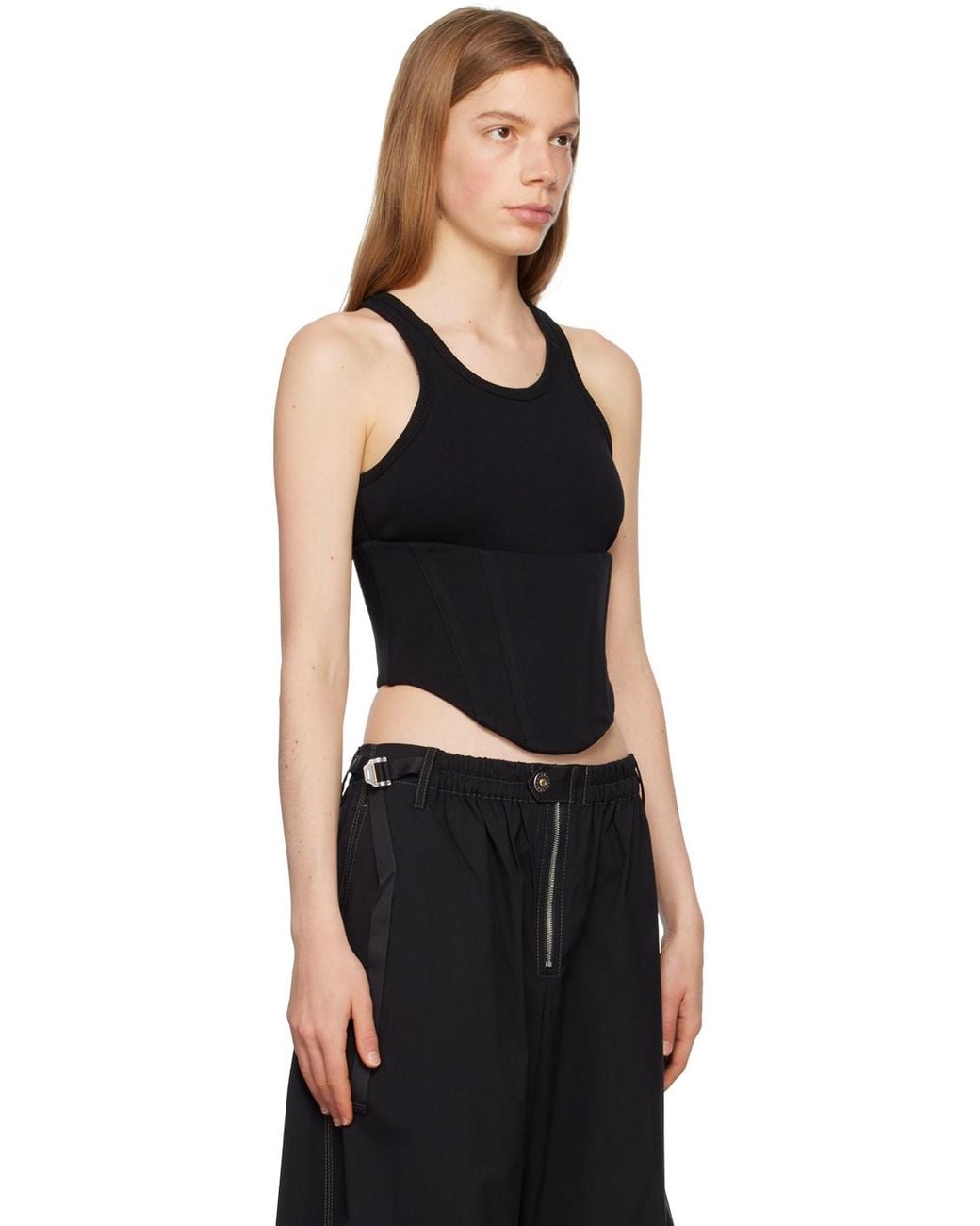 Dion Lee Black Float Tank Top