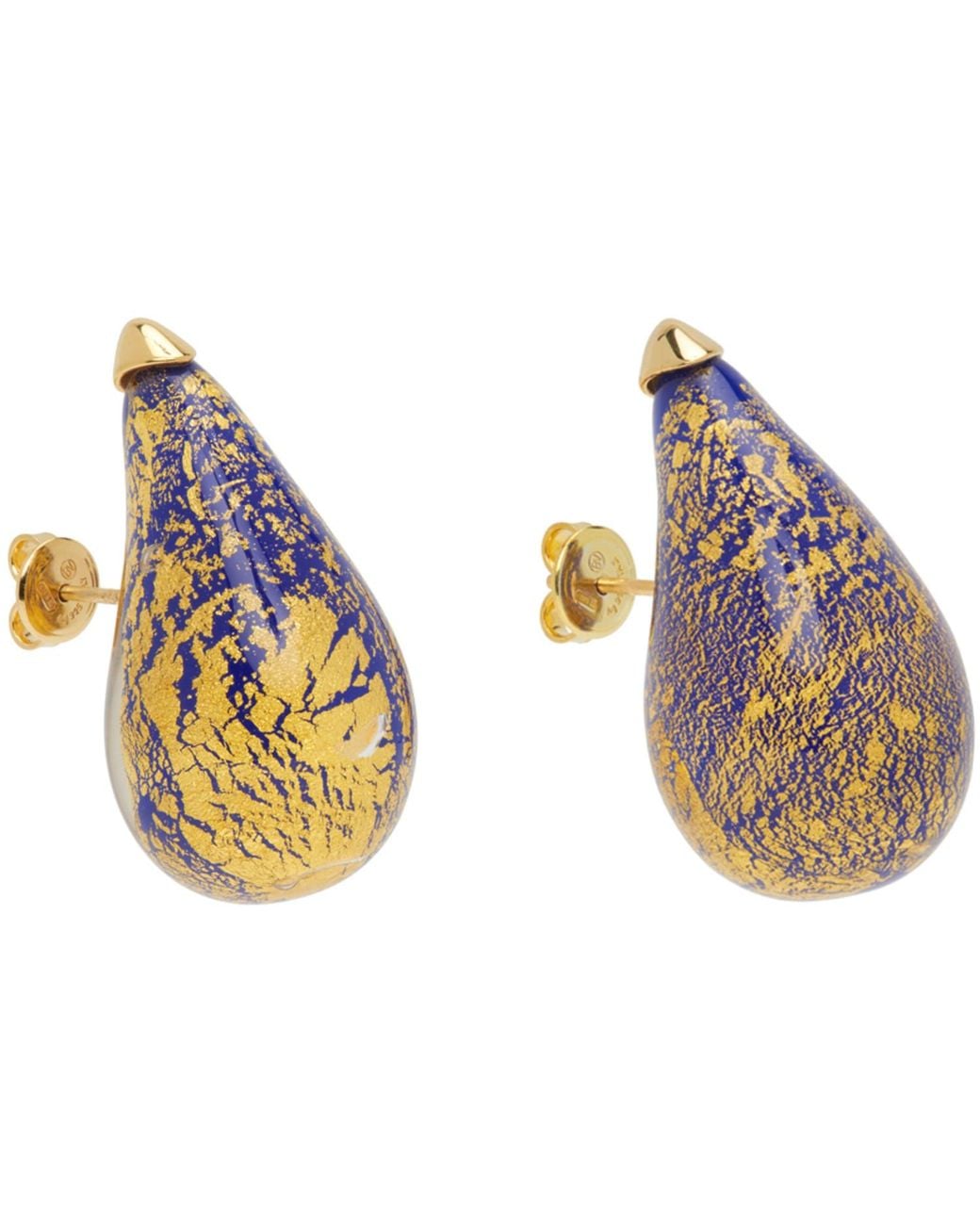 Bottega Veneta Blue Drop Glass Earrings