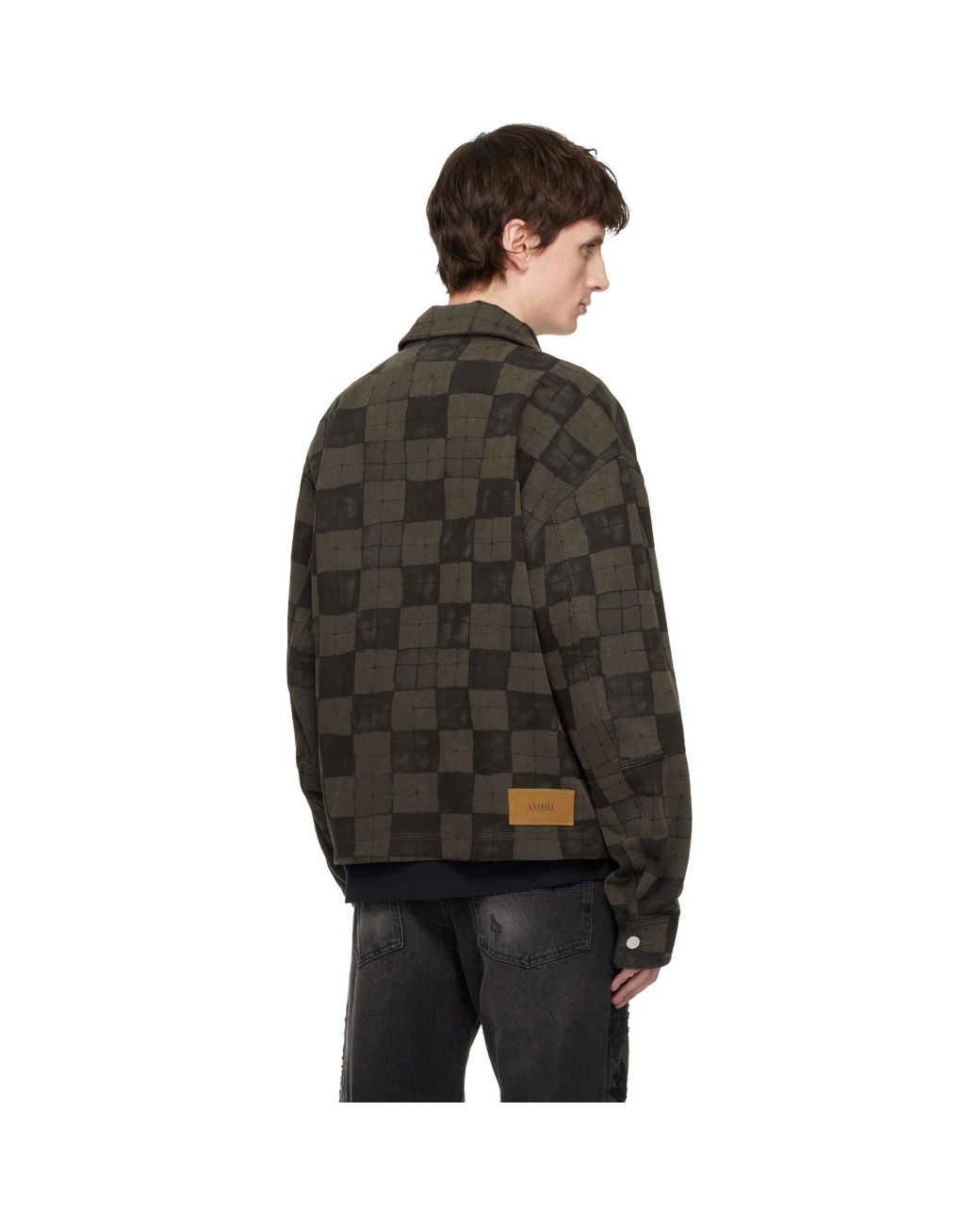 Amiri Black Chateau Crest Denim Jacket for men