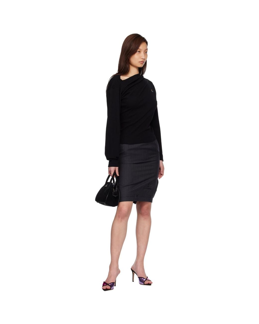 Vivienne Westwood Black Long Sleeve Hebo Top