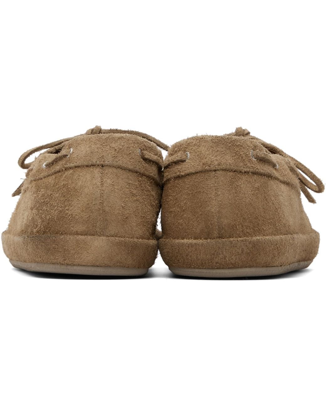 Marsèll Brown Scatopelle Suede Boat Shoes for men