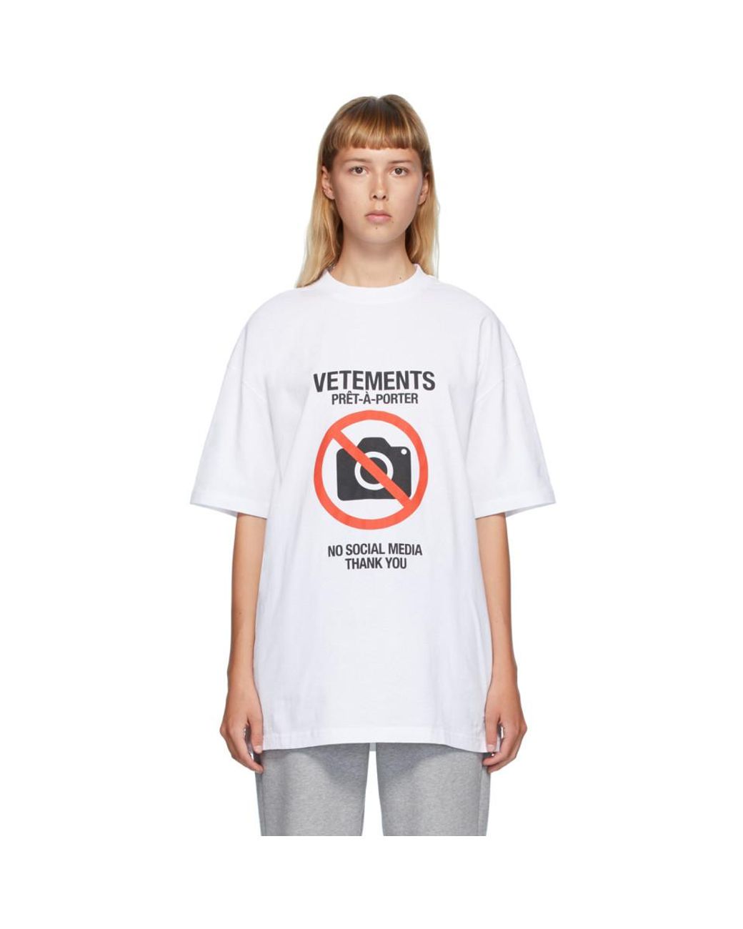 Vetements White Anti-social T-shirt | Lyst